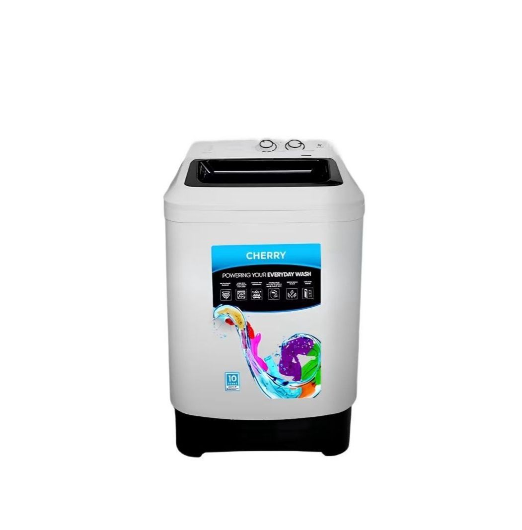 Cherry CW-410EZ 10 Kg Tray Washing Machine Semi Automatic Single Tub Top Load Shower Wash Double Storm Pulsator White