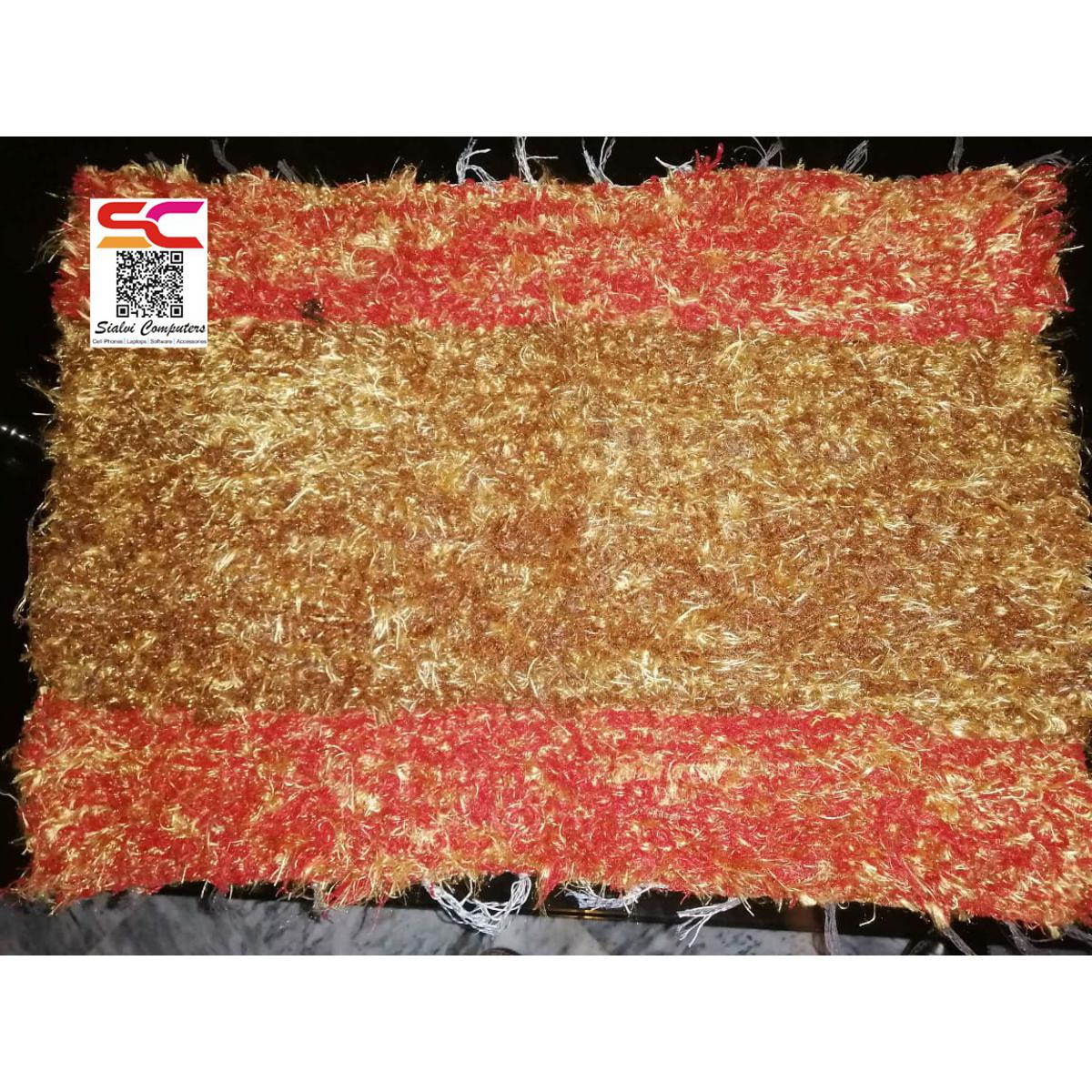 Soft Foot Mat 100 % Cotton and Exclusive soft burnout fabric FootMat Floor Rug Door Bath Room Non Slip Mat