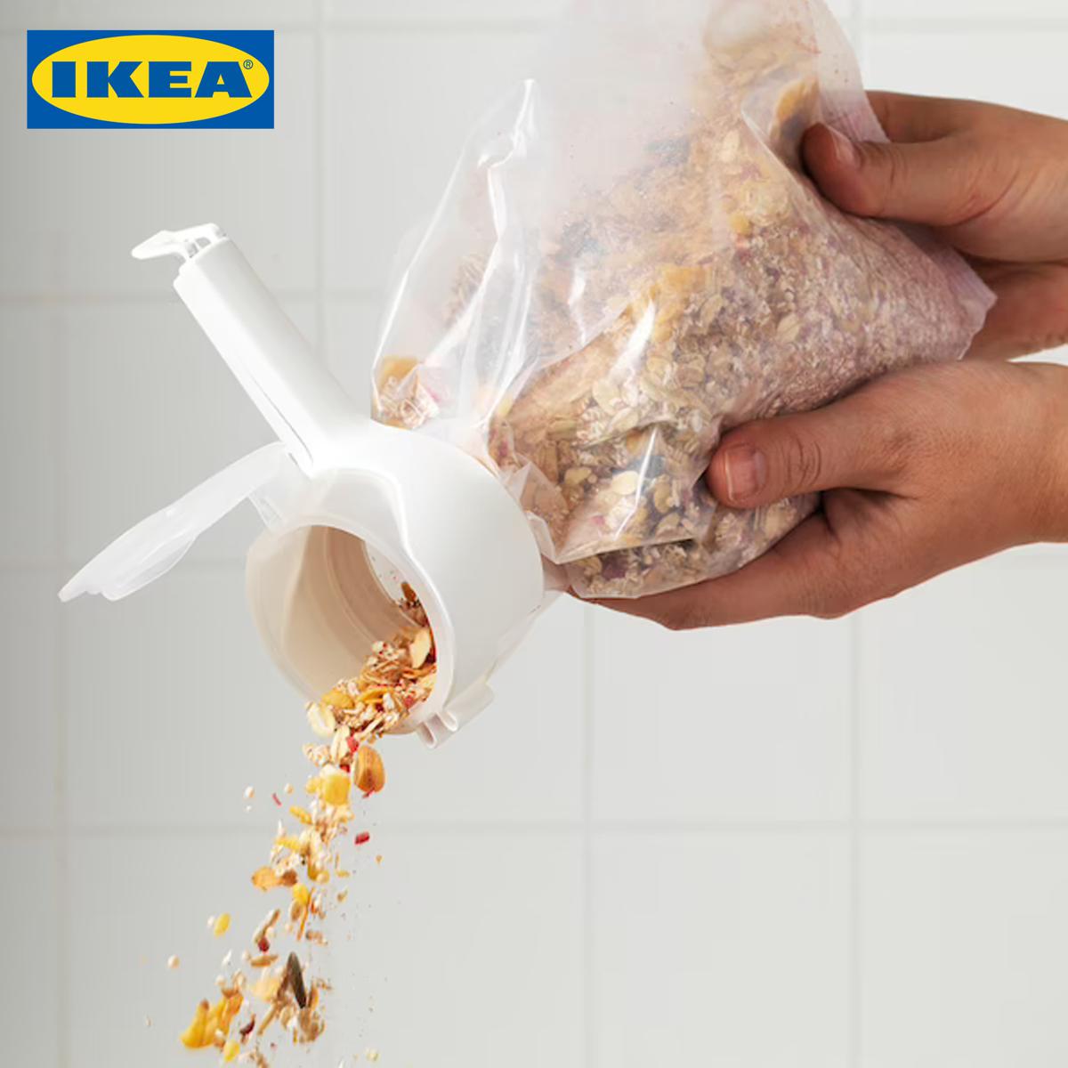 IKEA Seal and Pour Bag Clip, White, pack