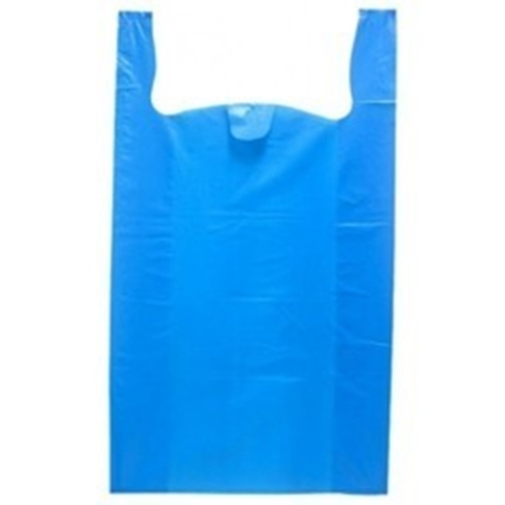 blue plastic bags with handles