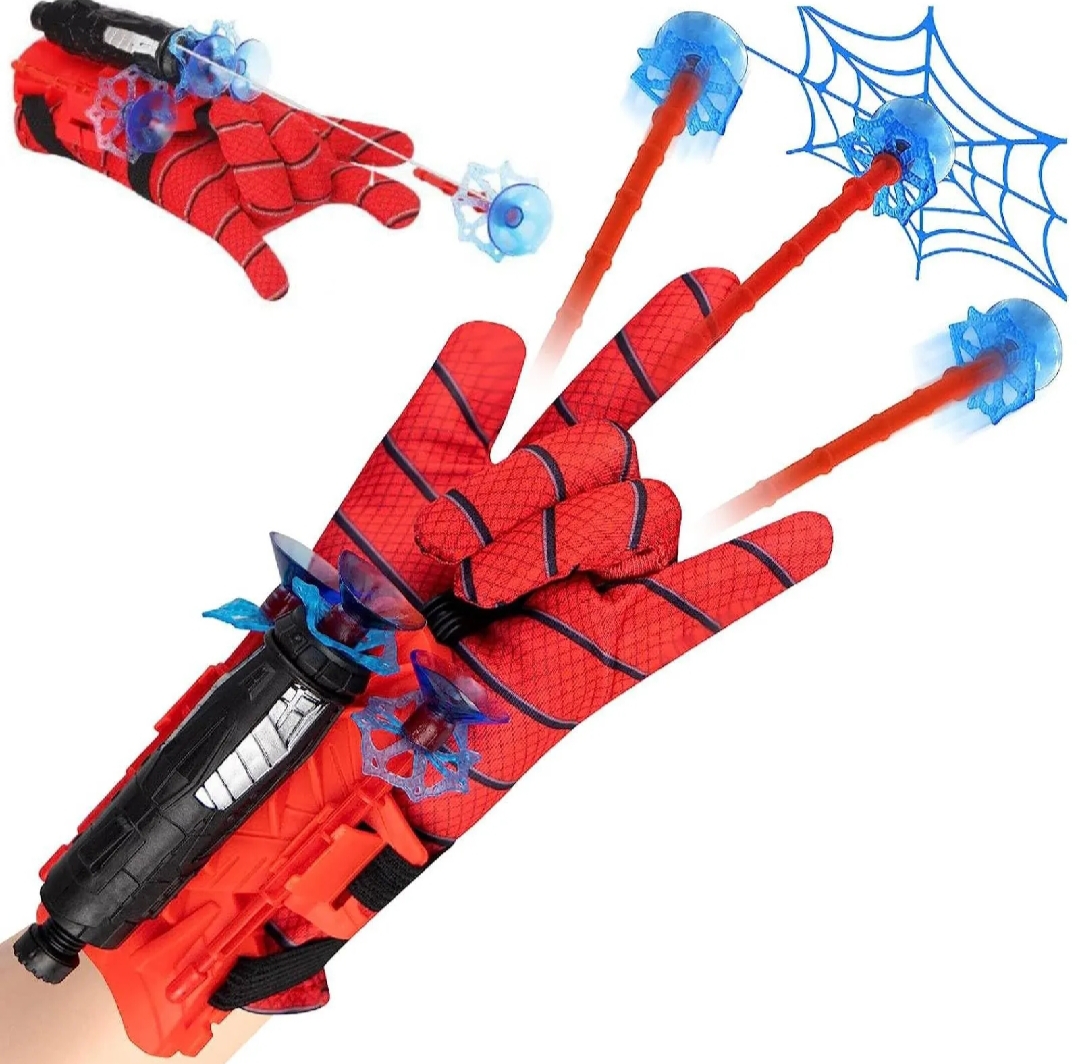 Spiderman Web discharge toy for Kids Silly String,Spider Role-Play Toy,Hero Launcherr Spider Kids Plastic Cosplay Glove Hero Movie Launcherr Wrist Toy Set for Kids Boys Costume Cosplay Gift (1 Set)