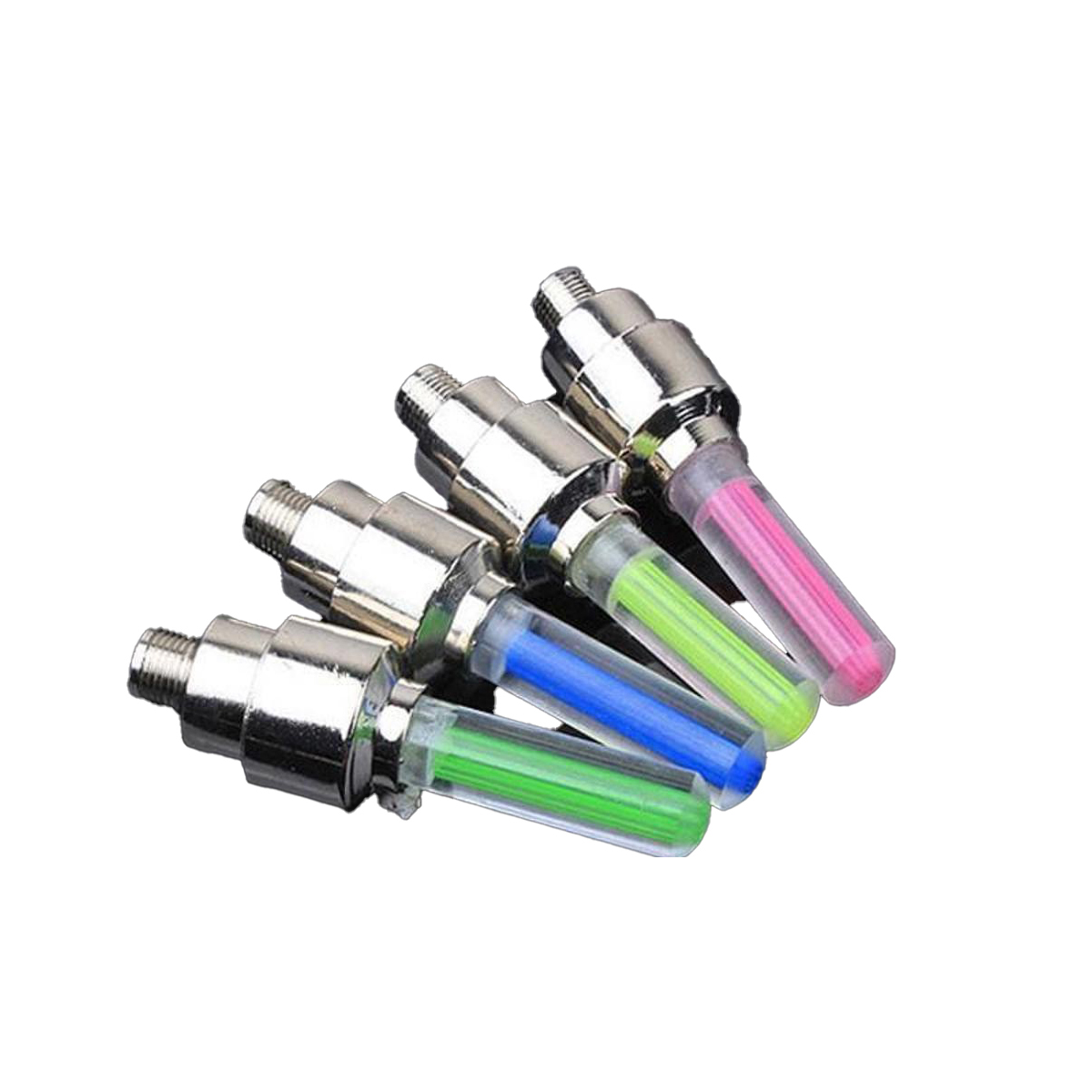 2 Pcs Cycle Bike Glow In The Dark Car Tyre Valve Cap Motion Running Sensor Activated Wheel Spokes Neon LED Light