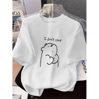 Women Printed T Shirt Stylish Graphic Cotton Tee Casual Summer Top For Girls And Women