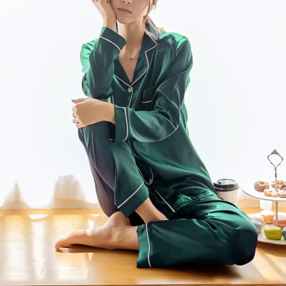 Night Wear for Women Nighty Soft Silk Satin stuff Night suit for girls and women, 2PC Bridal wear Sleeping Dress Girls Sleepwear Loungewear Sleeping Suit lingerie shirt and Pajama ,Night Dress for girls and women