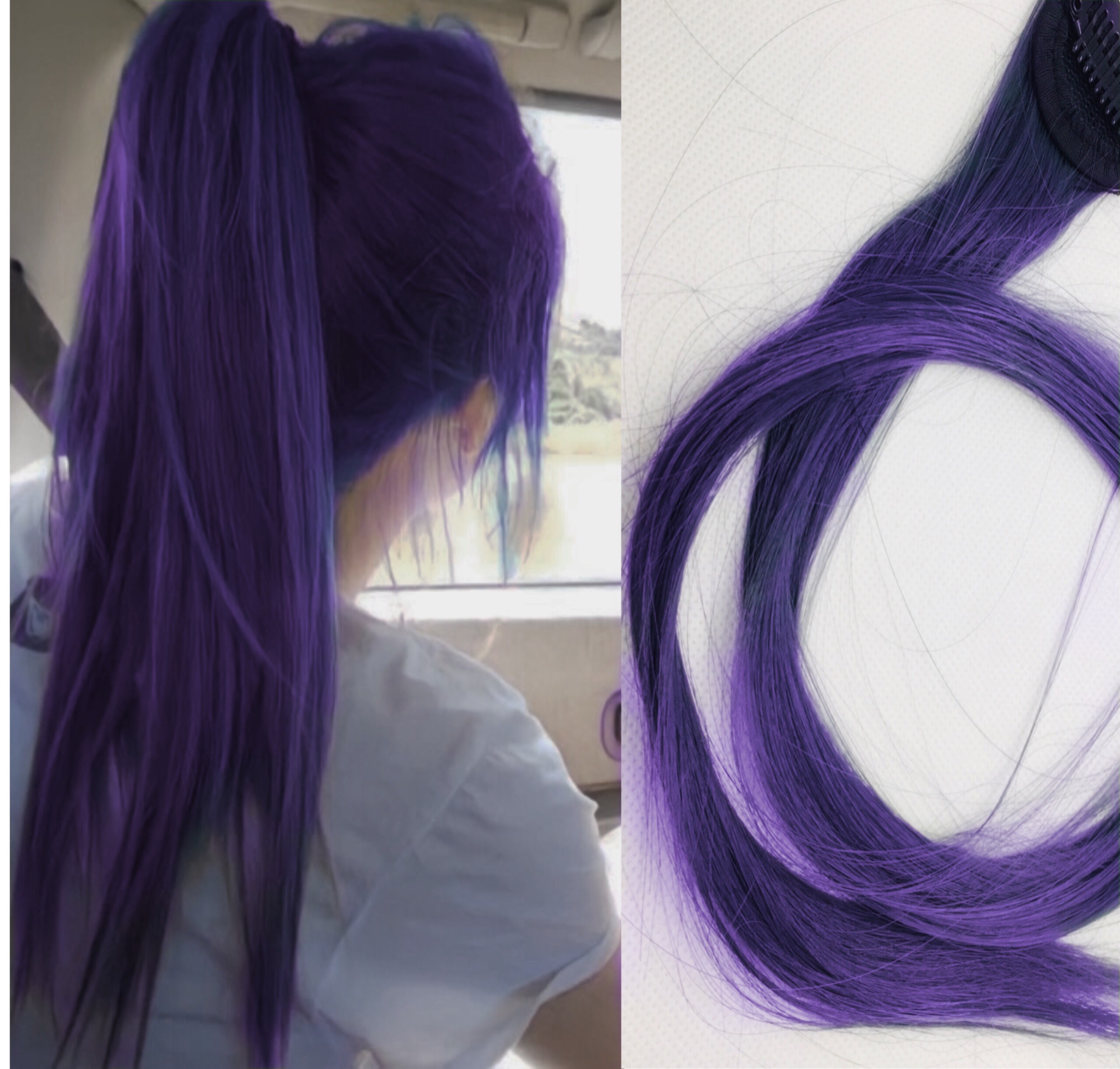 PACK OF 3 purple Hair strips extension for Girls and women's