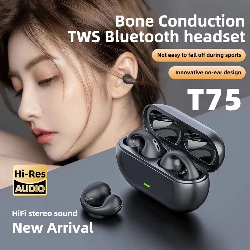 black Mini Bluetooth Wireless Headset_(True Wireless Stereo) Bluetooth Earbuds Bluetooth Handsfree Dual Sound Bass, Charging Case and Extra Ear-Buds, Pop-Up Feature Compatible with All Devices