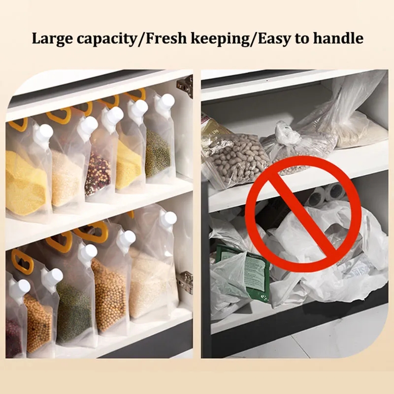 Kitchen Storage Bag Grain Moisture-Proof Sealed Bag Insect-Proof Transparent Portable Food-Grade Storage Bag