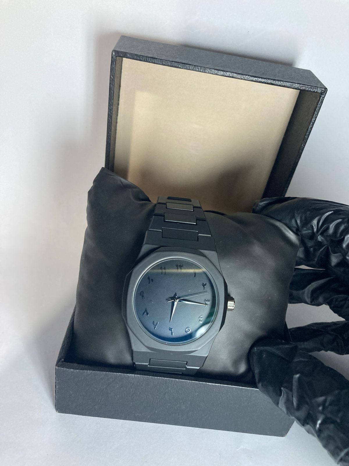 Black Arabic Aura Latest 2025 Uniqui Watch for Men | Trending Matt Black Arabic Aura Watch for Boys | Butterfly Clasp High Quality Watch