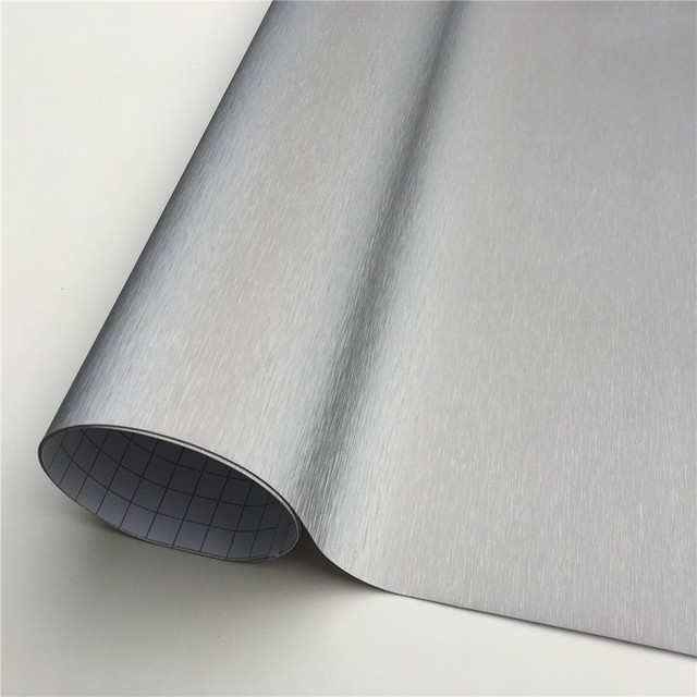 Multiple Colors Brushed Aluminum Vinyl Wrap Film Matte Brushed Chrome ...
