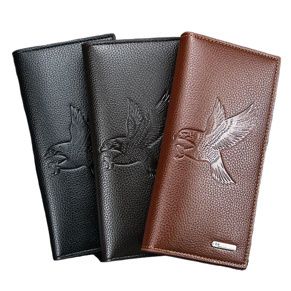 PU Leather Long Wallet for Men - Multi-Card Slot Clutch Style Cash Holder