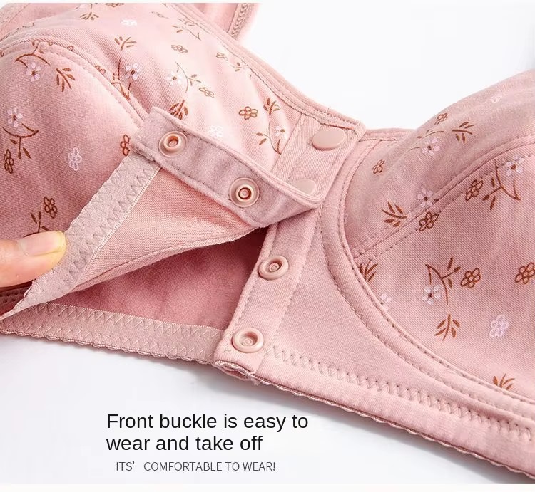 Wire Less Non Padded Full Coverage Front Open Maternity Bra Soft Stretchable Cotton Fabric Pregnant