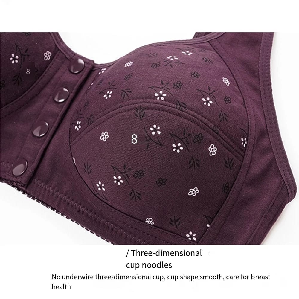 Front Open Wide Strap Non Padded Non Wired Maternity Nursing Bra Plus Size