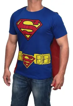 mens superman t shirt with cape