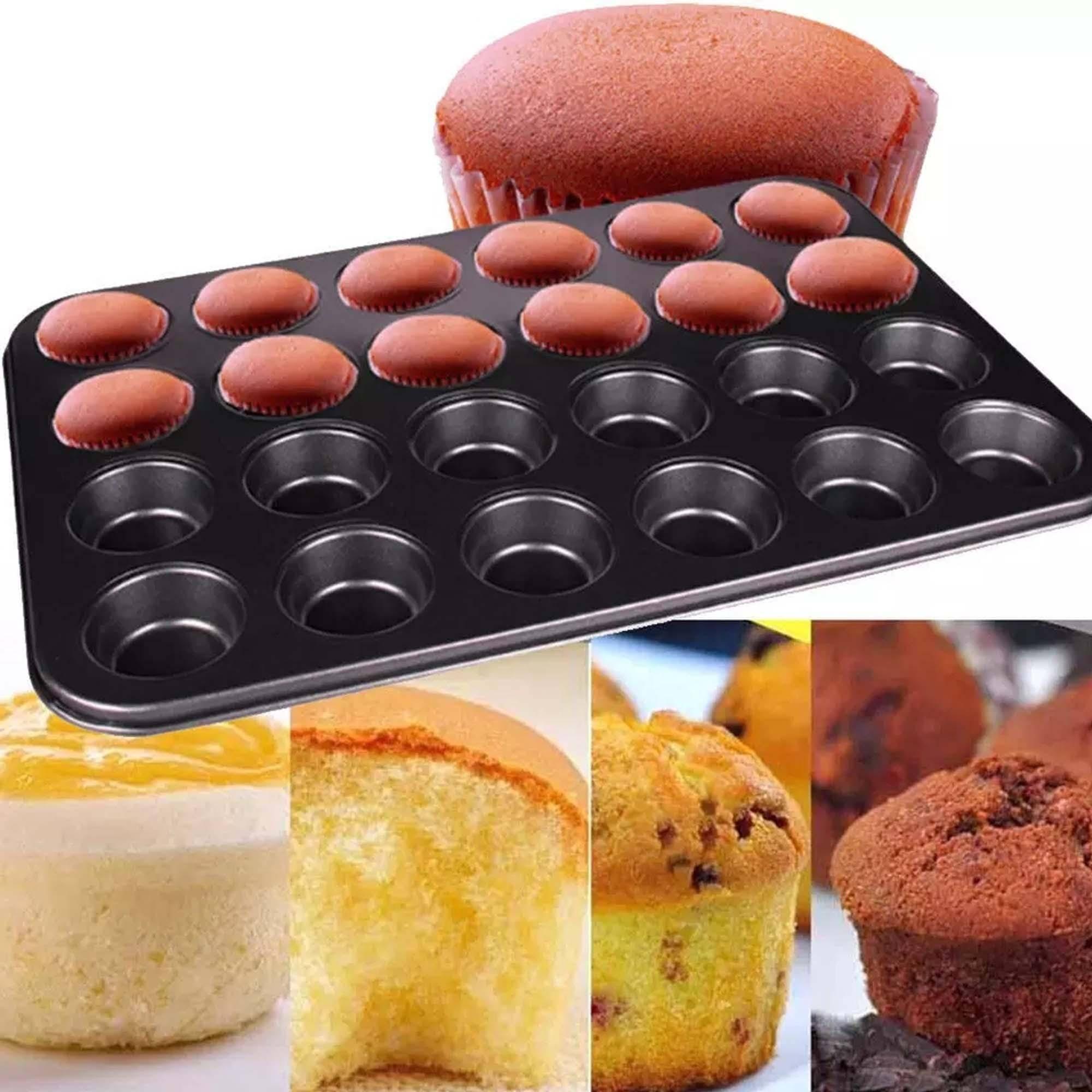 24holes Mini Muffin Cupcakes Mould Baking Bakeware Tray Pan