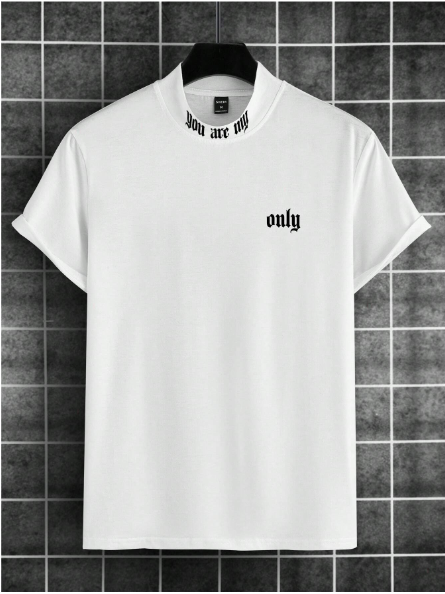 Men's Slogan Printed T-Shirt Latest T-Shirt