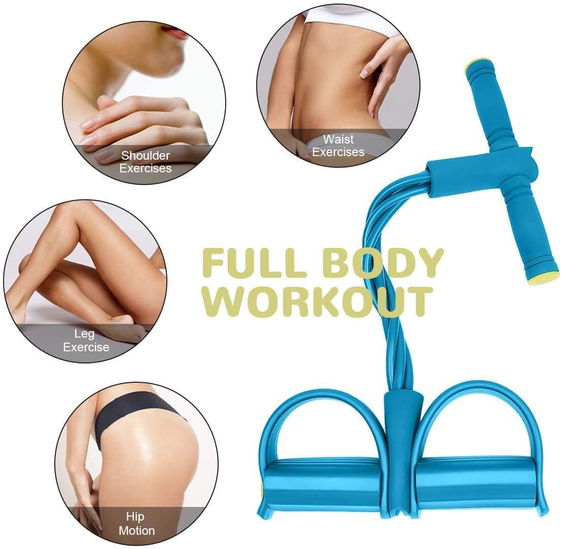 Pull Reducer Resistance Training Bands Tummy Trimmer Bally Fat Burner Body Exerciser Weight Loss Home Gym Home Workout Arm Muscle Builder Double Pull Rope Body Trimmer Pedal Exerciser Yoga Crossfit Exercise Arm Exercise Tummy Body Building Training Unisex