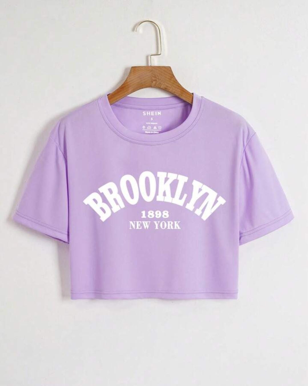 T Shirt for women n girl Summer collection in stylish New BROOKLYN printed round neck half sleeves crop top T shirt