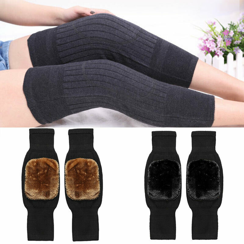 1 Pair Knee Brace Thermal Winter Sleeves Long Warm Leg Sleeve Wool Pad  Support