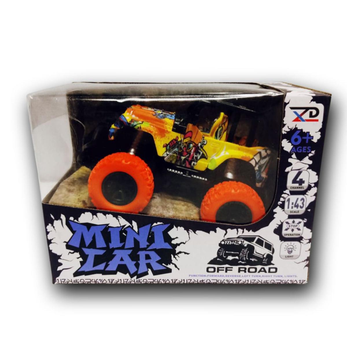 Stylish Mini Cartoon RC Jeep With Spring Suspensions For Kids