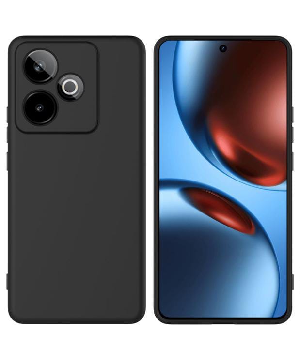 Realme GT 6 Chinese Edition Soft Silicone Black TPU Cover Camera Bump Protection Phone Protective Shock Proof Back Cover For Realme GT6 Chinese Edition