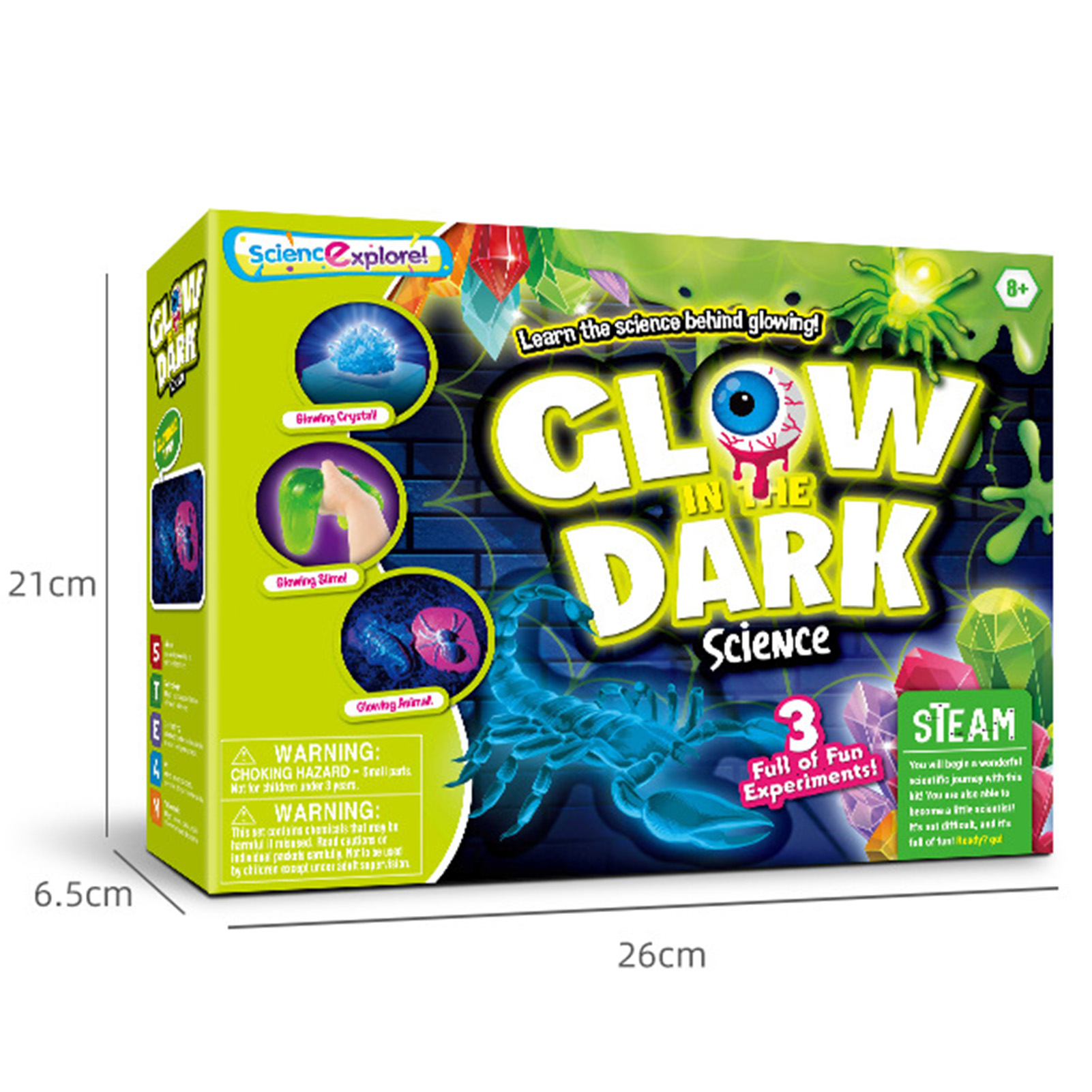 Glow In The Dark Plastic Luminous Crystal Experiment