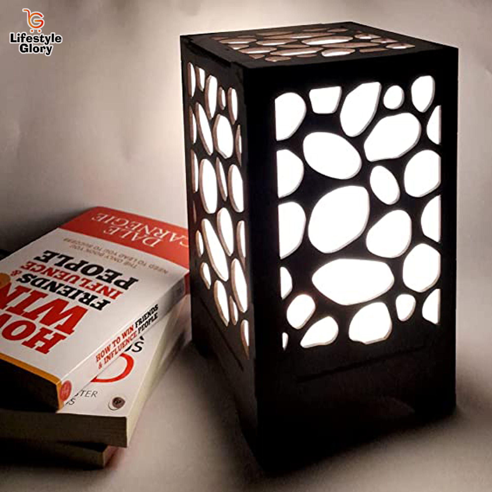 Lifestyle Glory Brand 3D Laser Cutting New Unique Design Wooden Lamp