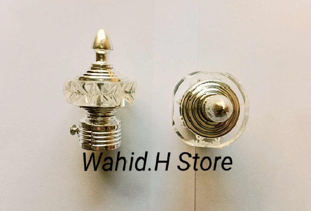 Pair of 2Pcs  White Curtain Rod End Stoppers