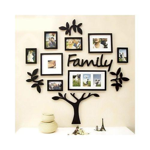 3D Wooden Wall Family Tree with Picture Large Size Frames, Wooden Family Tree Photos Frame, Modern Home Decor - Home Décor Picture Frames