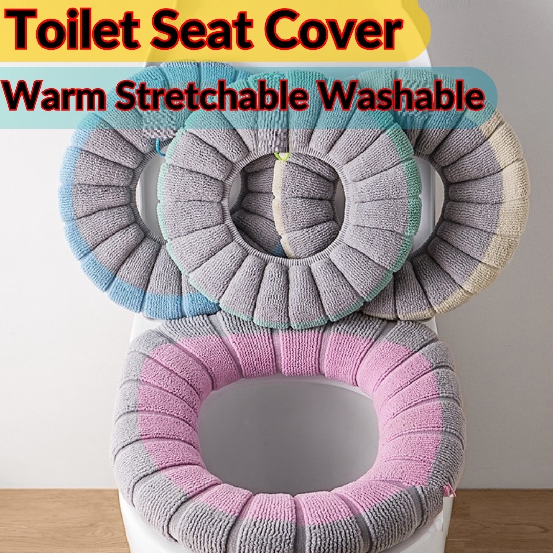 Toilet Seat Cover Winter Warm Washable Closestool Mat Bathroom Toilet Pad Cushion Bathroom Accessories