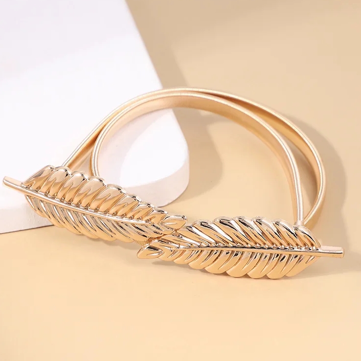 Golden Leaf Belts for Women Rhinestones Belt Girlfriend Bridal Gowns Belts Metal Luxury Ribbon Belts Wedding Sash Gift Wholesale