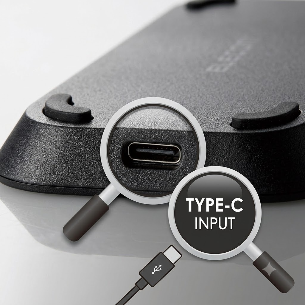 ELECOMM 5W Universal Qi Wireless Charging Stand & Pad | Fast Charging Convertible Dock for Qi-Enabled Smartphones | Type-C Input
