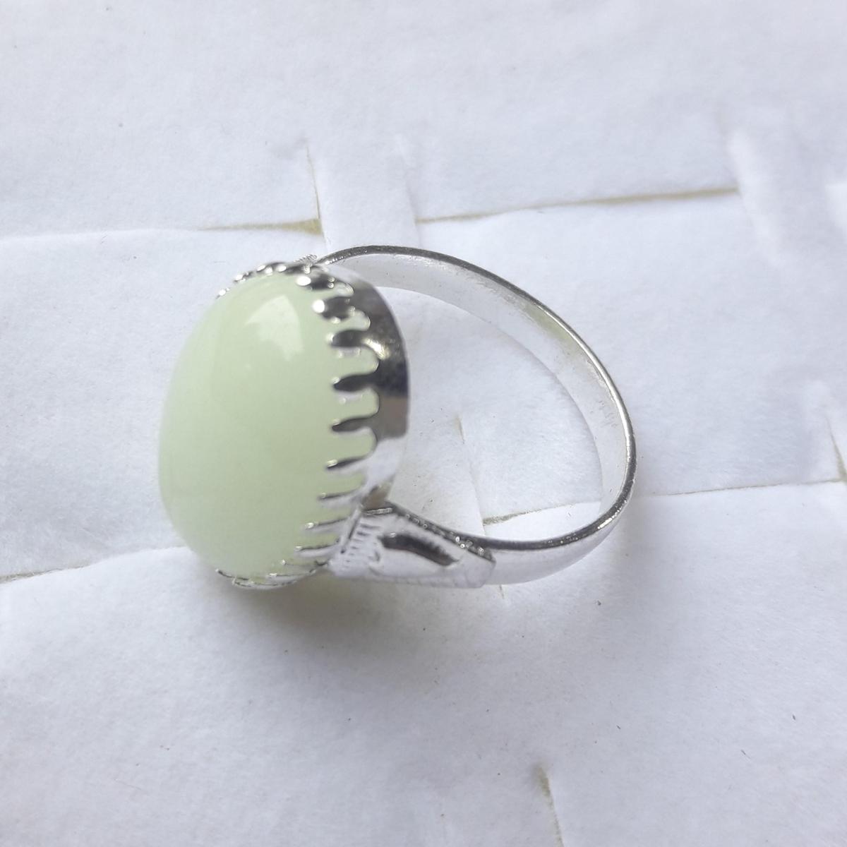 Darkness Glowing Haqeeq Stone Ring For Men