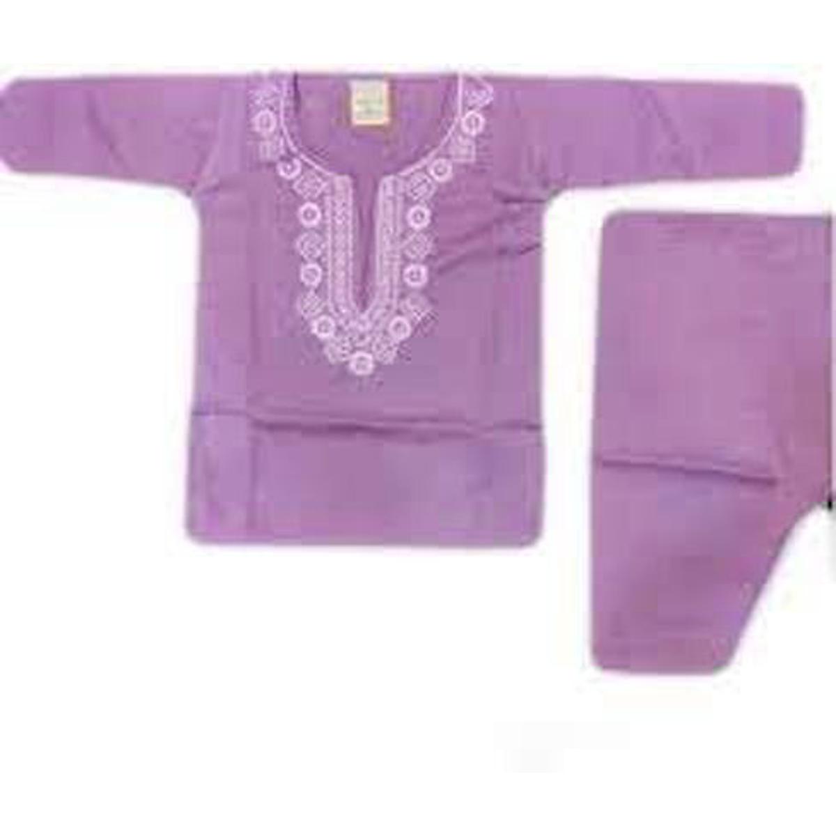 Newborn to 6 Month Round Neck Fancy Shalwar Kameez Available In Multicolor