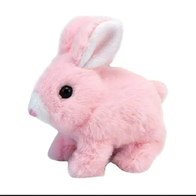 New Electric Plush Bunny Toy – Battery-Operated Walking Rabbit with Music and Moving Ears – Realistic and Interactive – Walks, Jumps, Twitches, and Wiggles Its Ears – Requires 2 AAA Batteries – Perfect Toy for Kids.