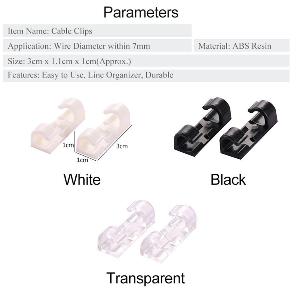 20 PCs Finisher Wire Clamp, Self Adhesive Cable Organizer, Home