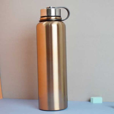 800Ml Sus304 Stainless Steel Water Bottle Insulated Thermos Hot &Amp; Cold Vacuum Flask With Leather Cover