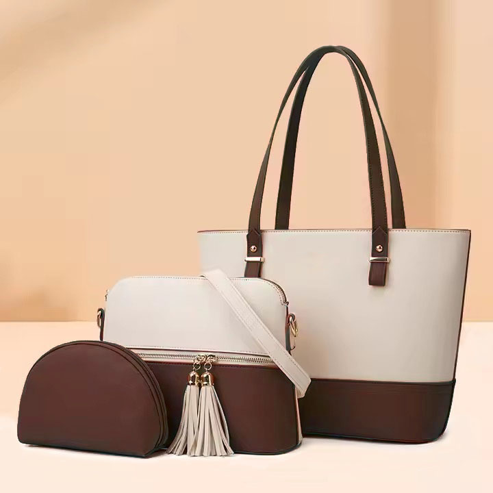 Handbags Set 3 Piece New Large Capacity Handbags For Womens For Girl Ladies College Bags Cross Body