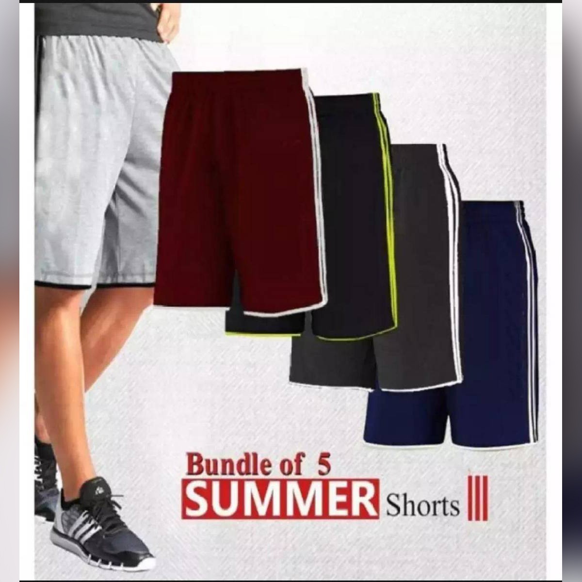 Pack Of Five - Jersey Gym and Jogging Shorts For Men, Jersey Shorts For Summer Wear
