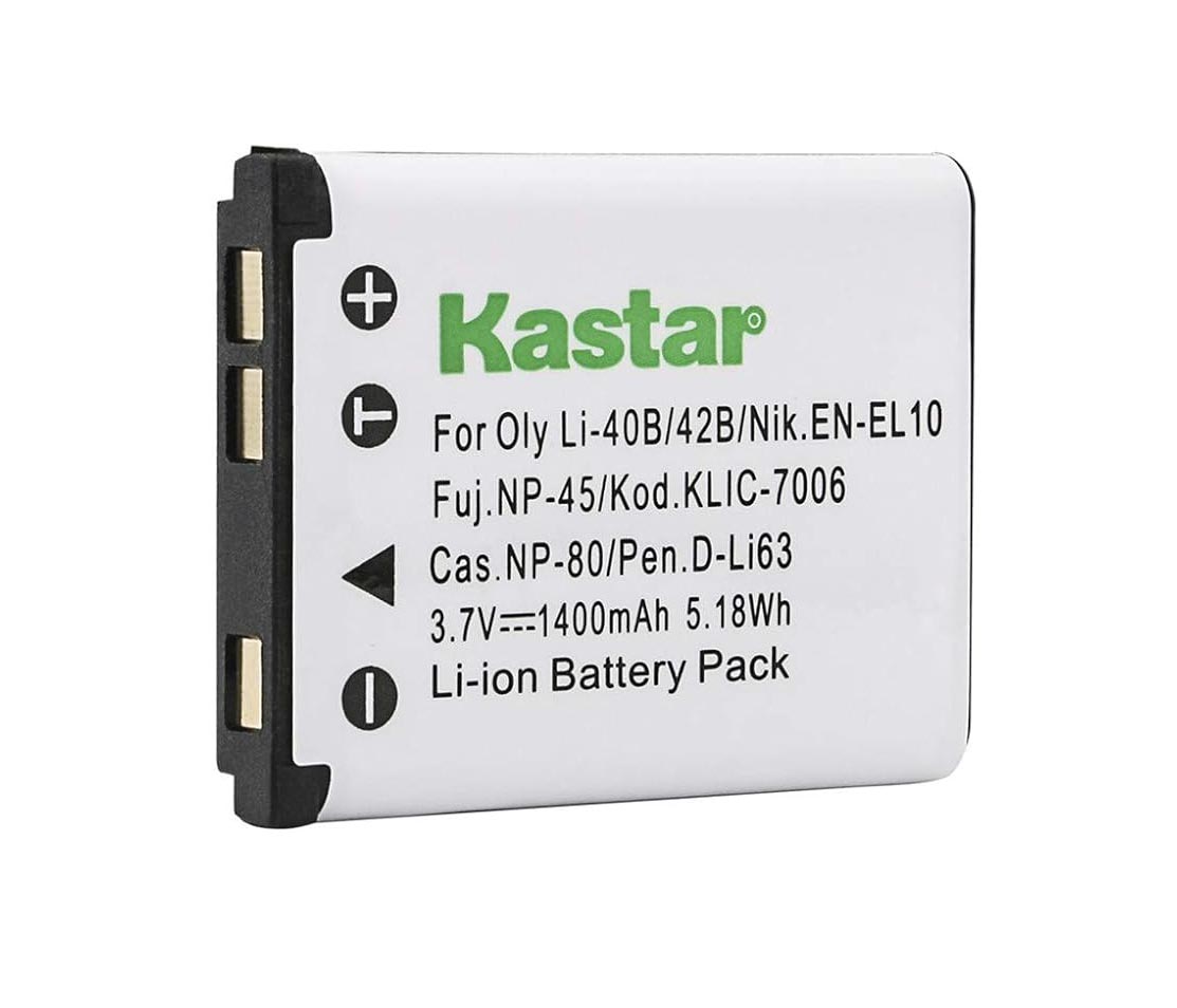 Pack Battery Compatible with Olympus Li-42B Li-40B Li42B Li40B FE-230 Pentax D-Li63 Fuji NP-45 NP-45A Kodak KLIC-7006 EN-EL10
