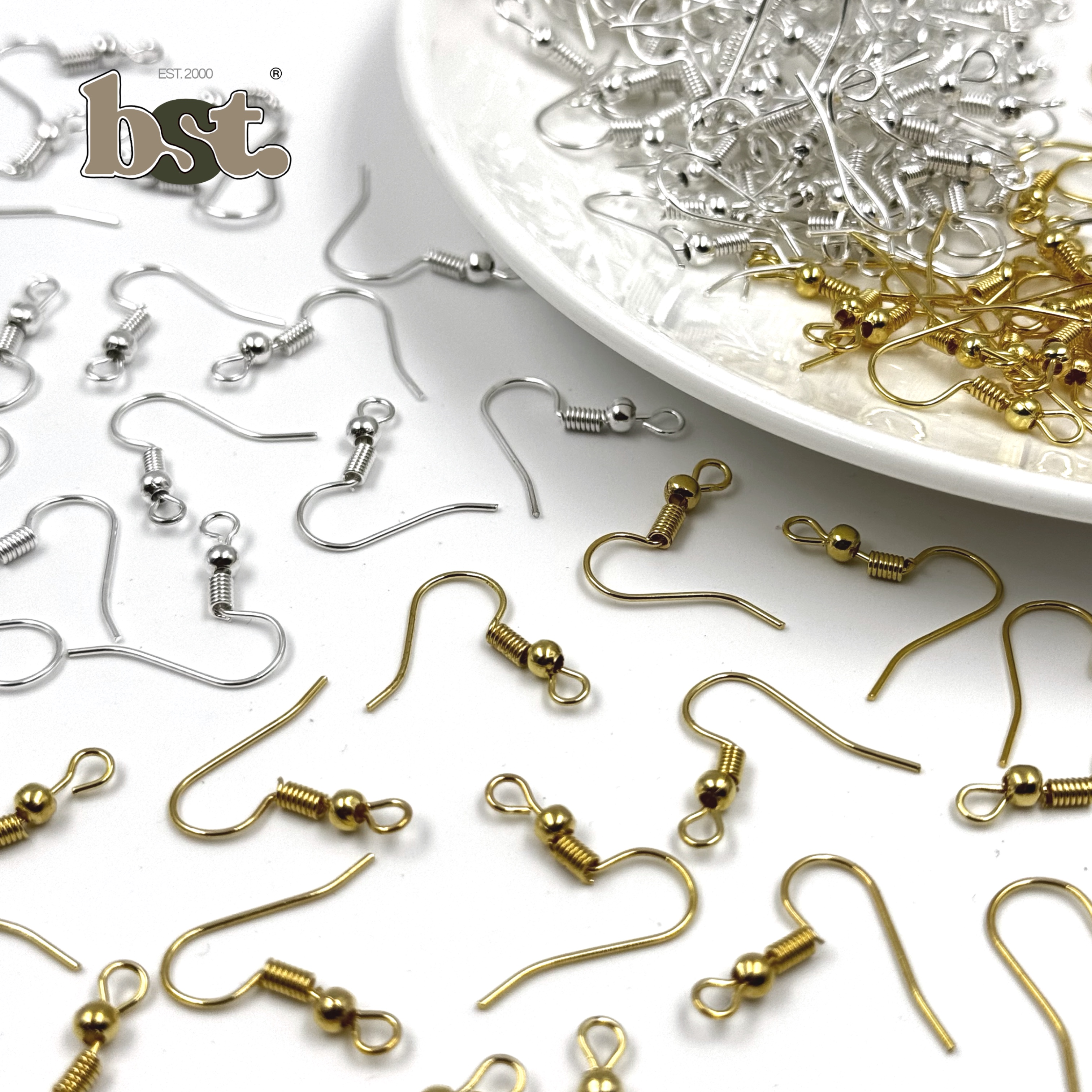 10/50/100pcs Earring Hooks Golden Silver Hooks Ear Hooks Beads Raw Material Jewellery Making Material
