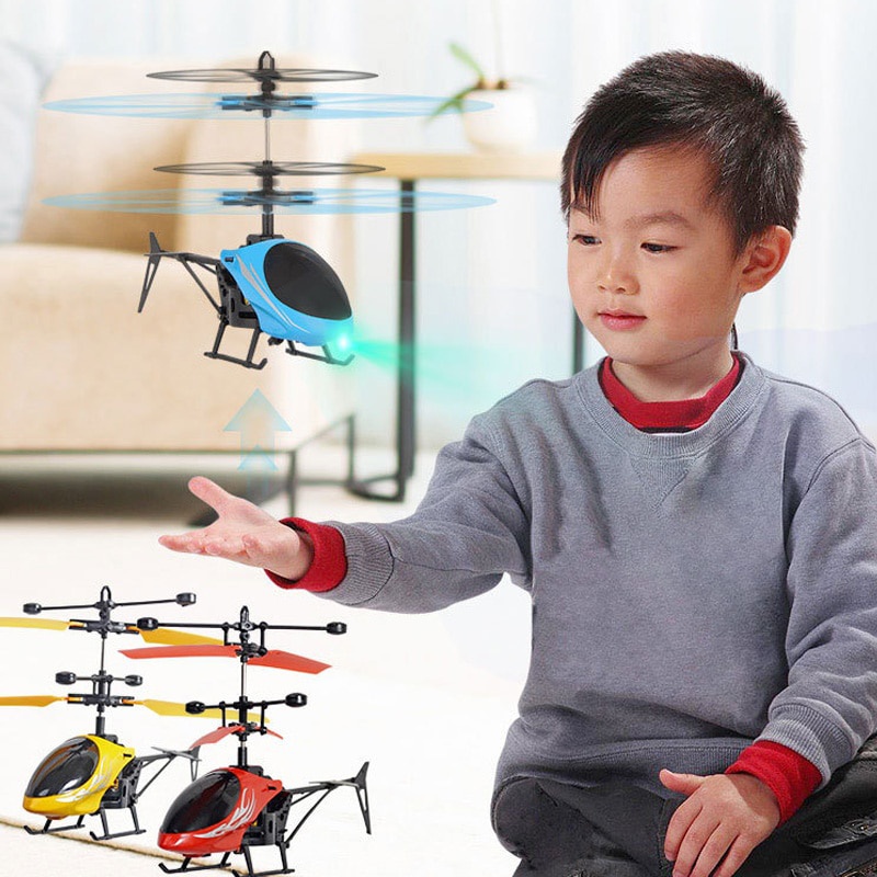 Remote Control Helicopter Toy for Kids | Rechargeable 2-in-1 Hand Sensor Flying RC Helicopter | 3D LED Light & Durable Indoor Outdoor Gift