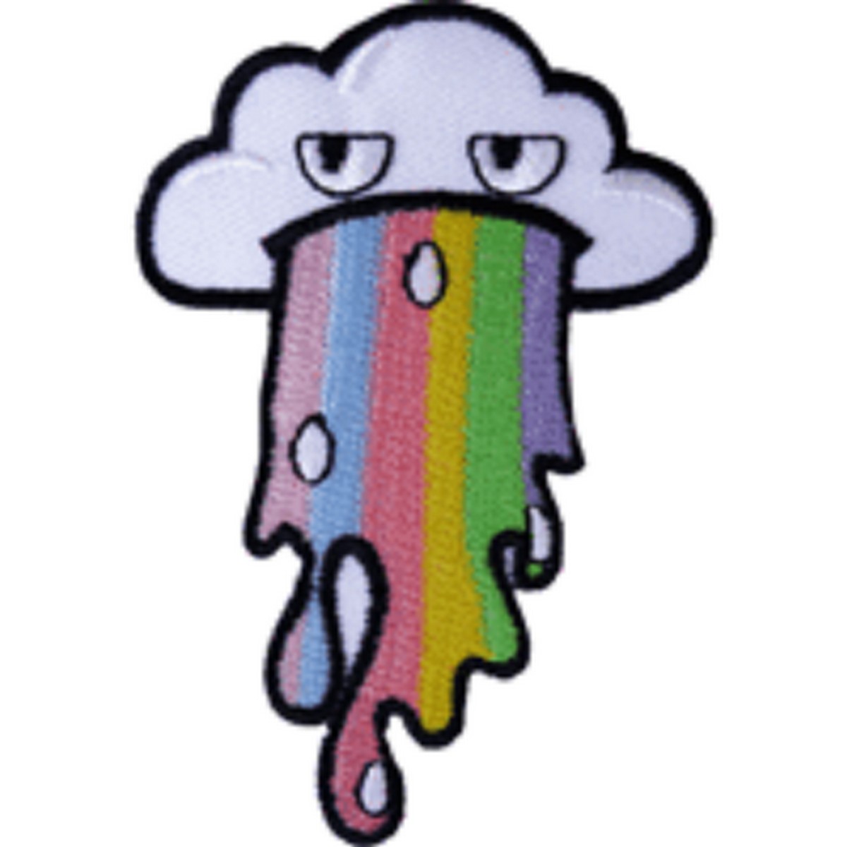 Cloud Sick Rainbow Patch Iron Sew On Embroidered Badge Embroidery kids clothing dress shirt cap bag jacket jeans craft logo shoes repair Brand Badge  Craft Applique#1667