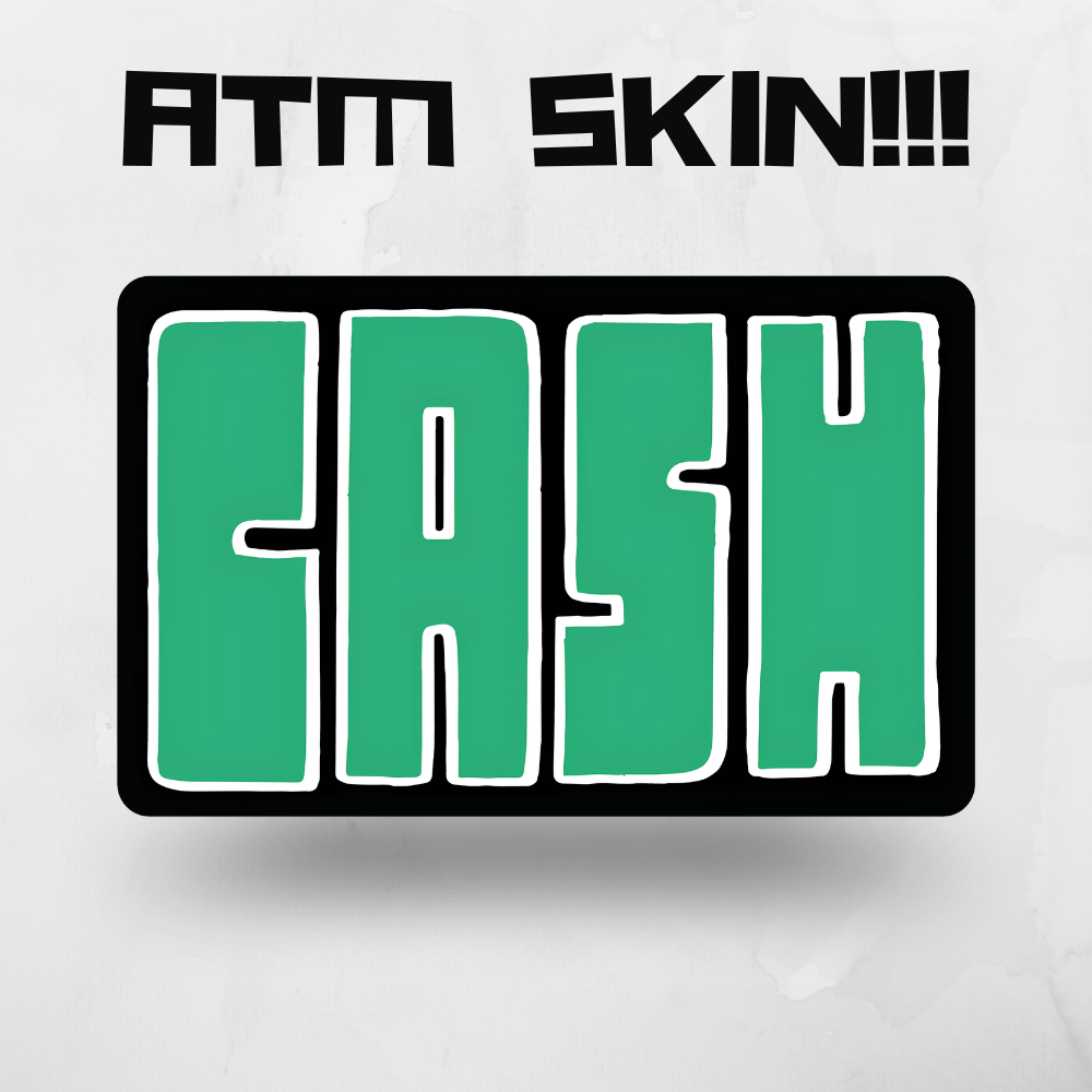 CASH Skins for ATM, Debit & Credit Cards | Size 3.375 x 2.125 inch | Non Waterproof paper Sticker for atm cards | ATM card sticker | debit card skin | credit card cover |  wallet accessories | card protector sticker