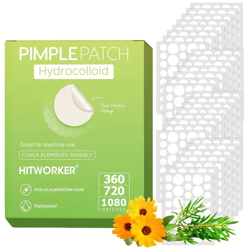 Hydrocolloid Pimple Patch, Invisible Pimple Patches for Acne, Pimple Patches, Acne Patches for Face, Blemishes & Pimples Covering Patch, Facial Concealer Stickers, Hydrocolloid Patches for Acne Care & Spot Treatment