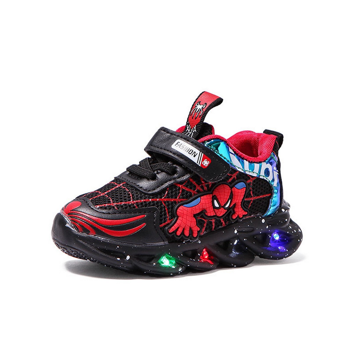 flashing spiderman trainers