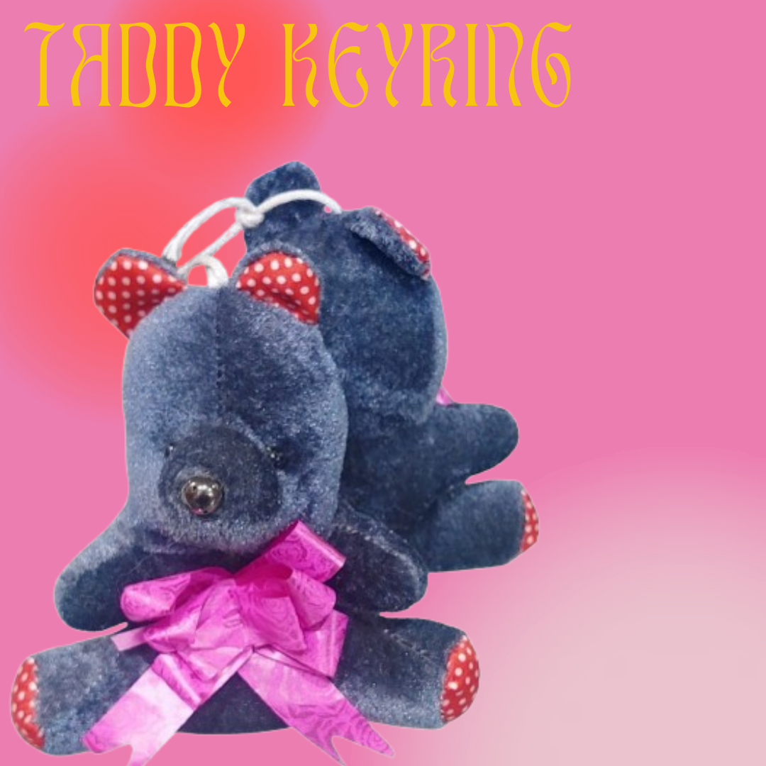Cute Stuffed Animal Bear Pendant Plush Teddy Bear Keychains Small Cute Teddy Bear (with key-Chain & Lock-Chain)