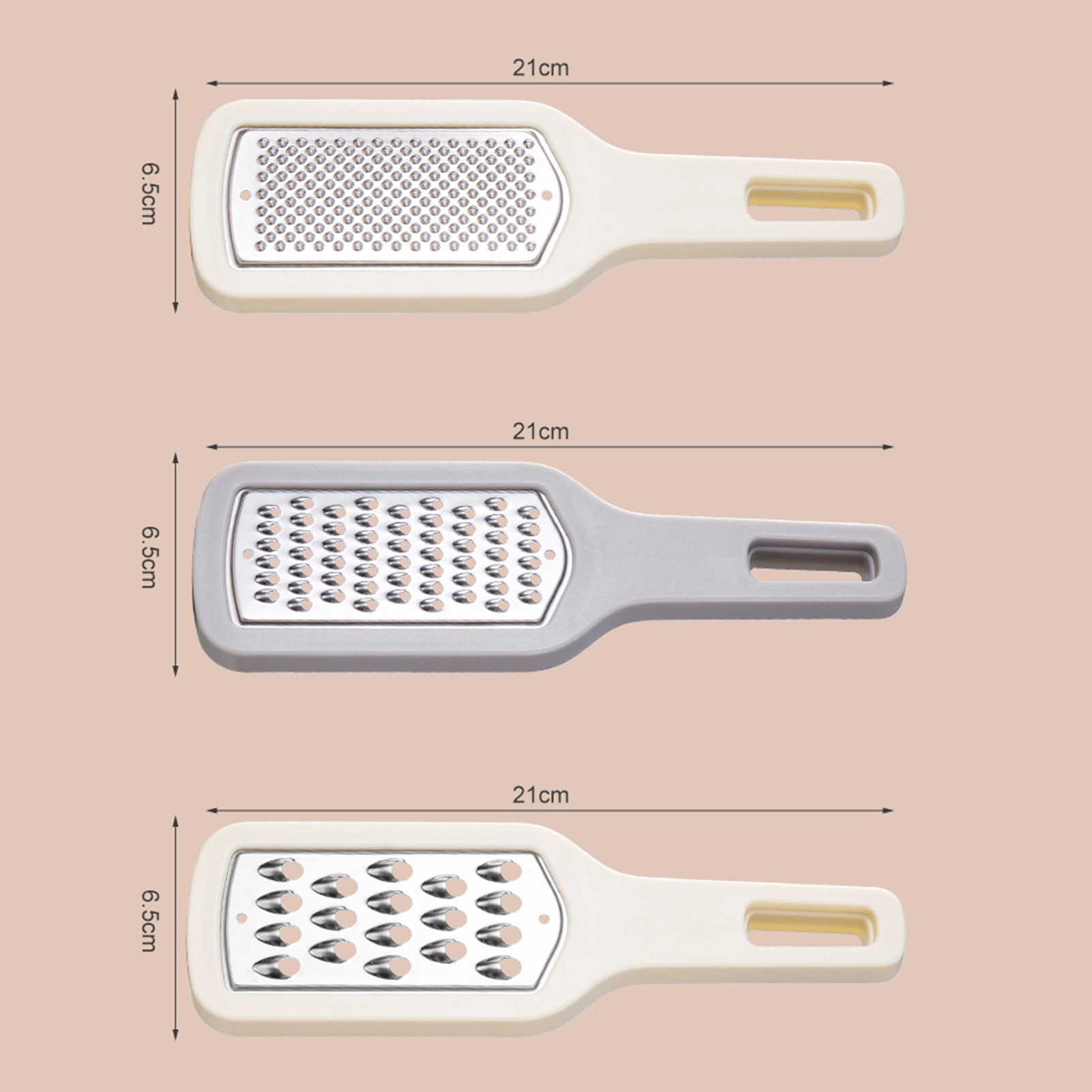 Potato Shredder Ergonomic Handle Portable Manual Fruit Carrot Cheese Butter Grater (Set Of 3)