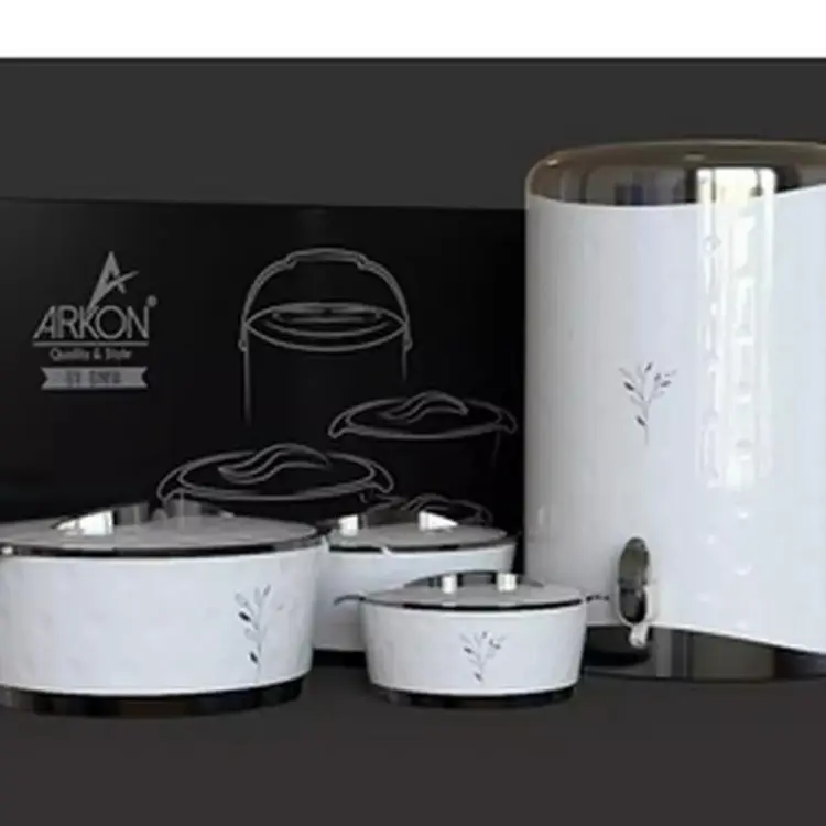 Buy 4 Pcs Arkon Food Warmer Set - Hot Pot & Cooler Set at Best