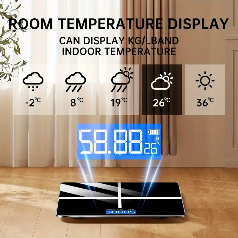Upto 180kg iScale Rechargeable Weight Machine - 8mm Tempered Glass - Digital Heavy Duty Electronic Weighing Scale with Dual LED Display - Heavy Electric Weight Machine With Durable Steel Quality - For Home & Personal Use - Black//Blue/Silver