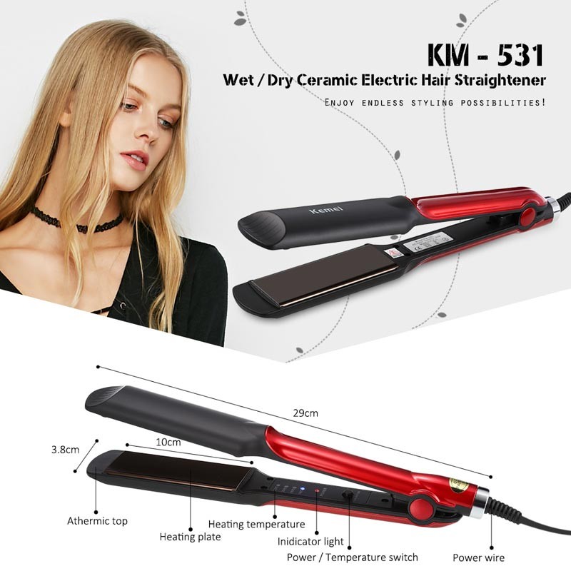 hair straightener with digital temperature control